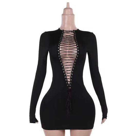 Hot Topic Lace Up Dress