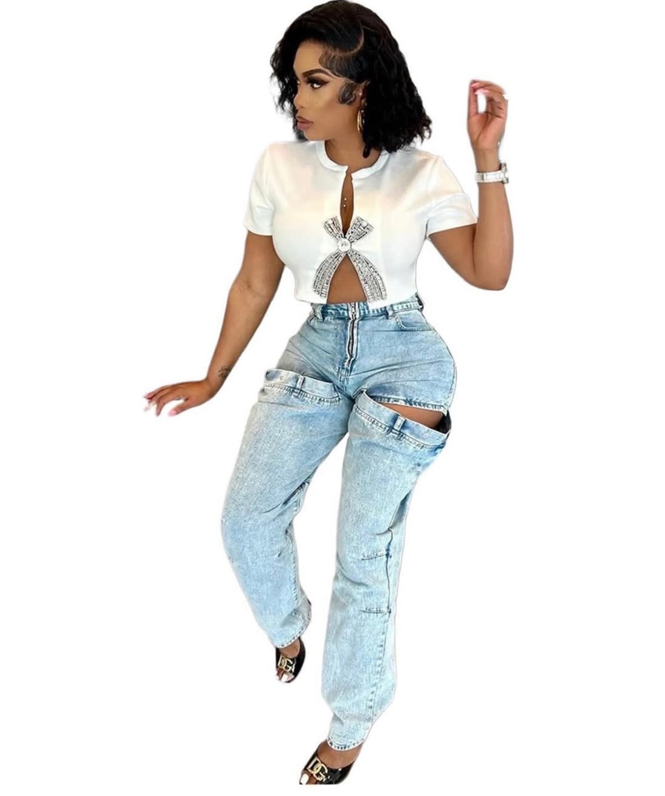 Split Diamond Tee